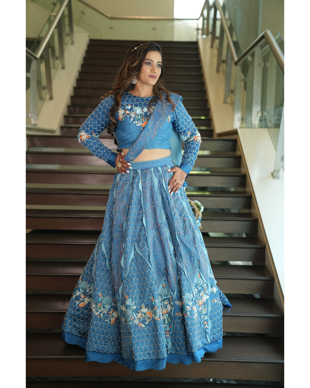 Blue Lehnga Choli