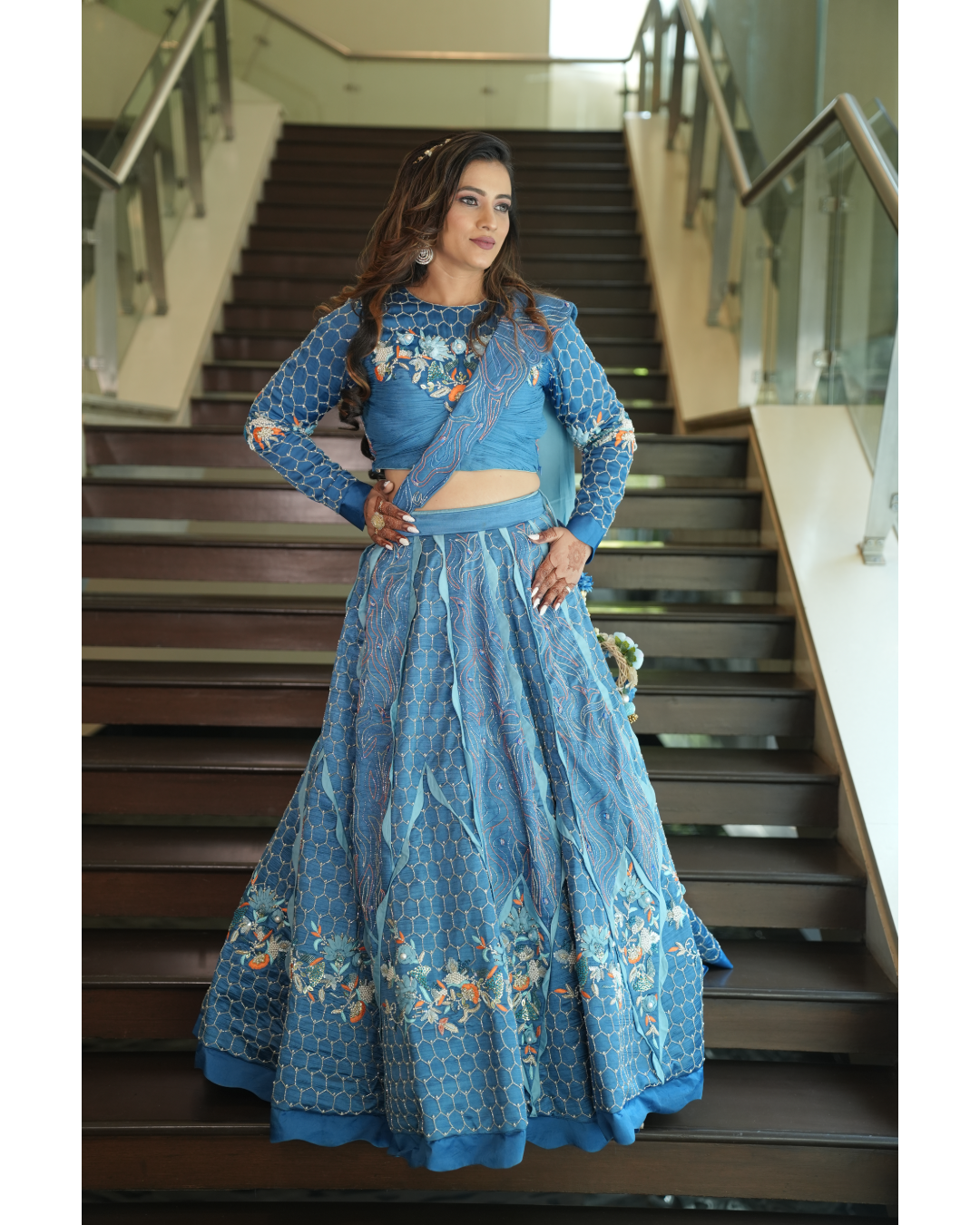 Blue Lehnga Choli