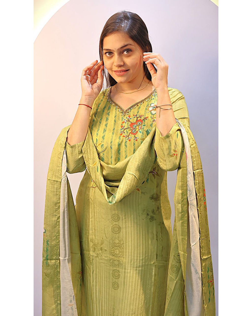 Green 3 Piece Dress