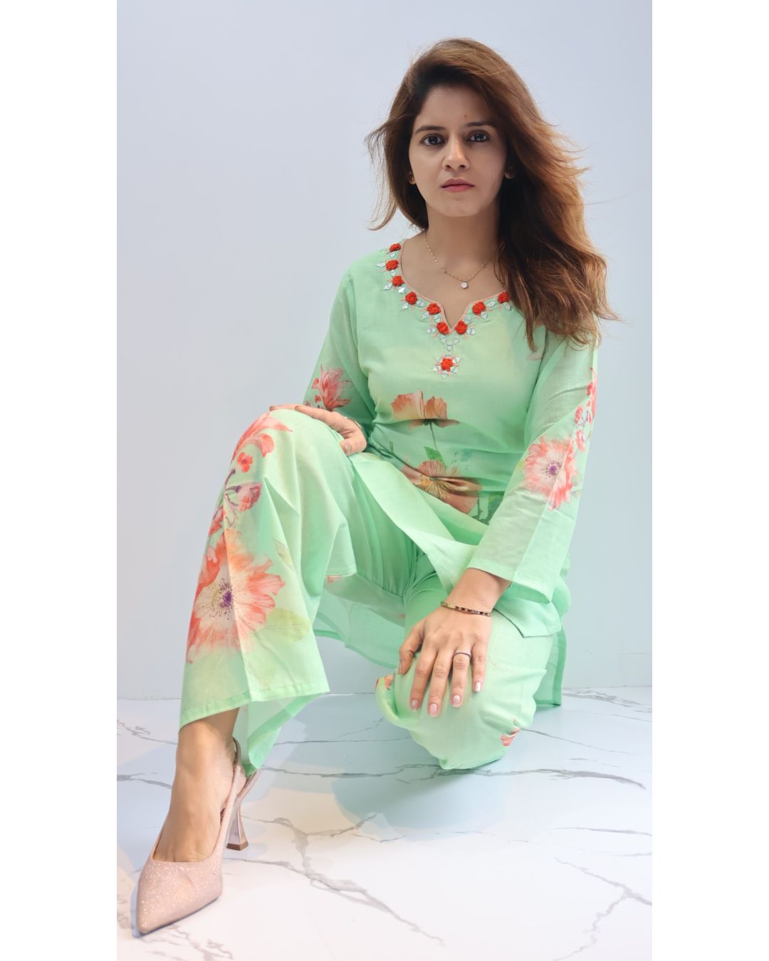Pista Green Tunic set