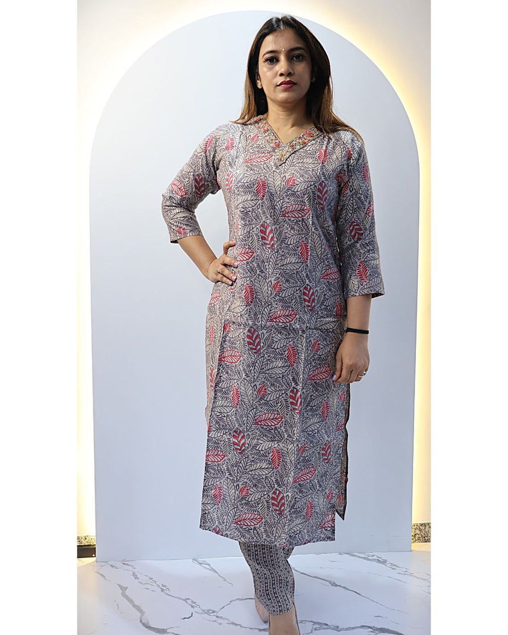 Grey 2 piece set Tunic Set