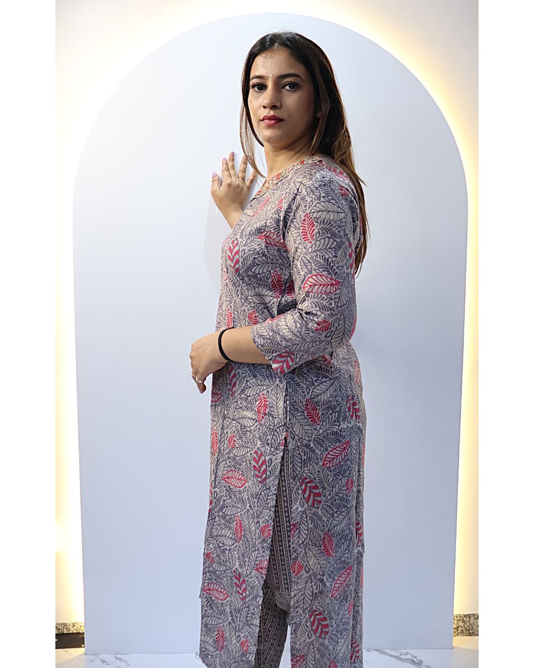 Grey 2 piece set Tunic Set
