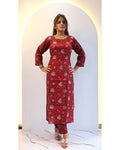 Red 2 piece set Tunic Set