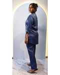Blue Denim with White thread Co-ord set